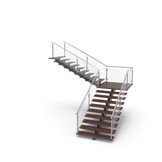 Installation de escalier en L